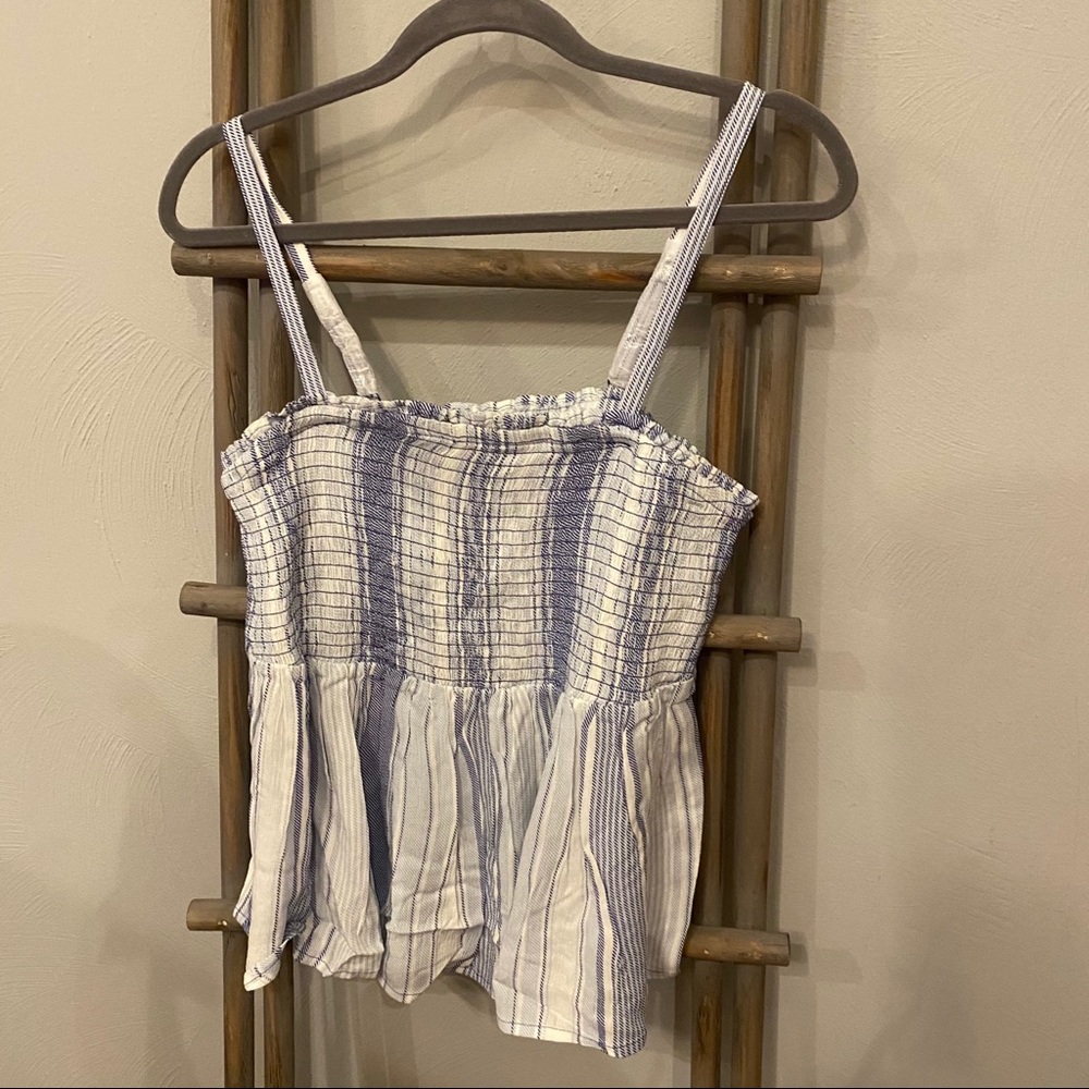 โจNWT Torrid Blue Striped Gauze Smocked Cami - Picture 9 of 9